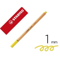 ROTULADOR STABILO PUNTA DE FIBRA POINT 88 AMARILLO LIMON 0,4 MM