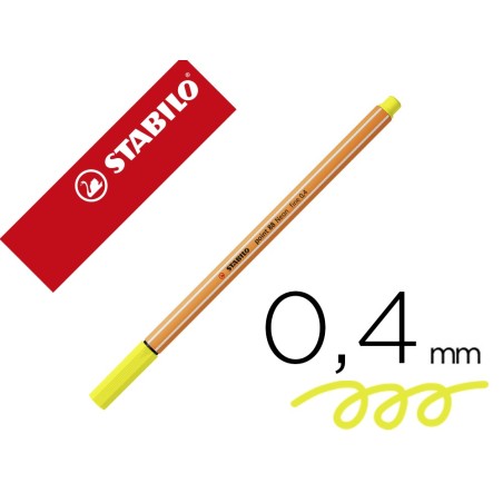 ROTULADOR STABILO PUNTA DE FIBRA POINT 88 AMARILLO NEON