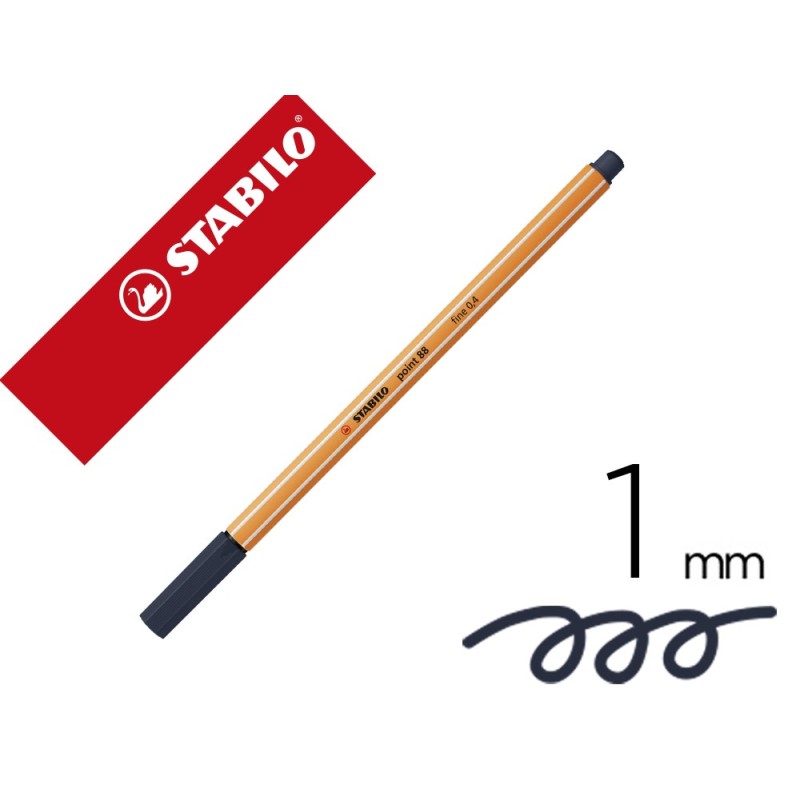 ROTULADOR STABILO PUNTA DE FIBRA POINT 88 GRIS PAYNES 0,4 MM