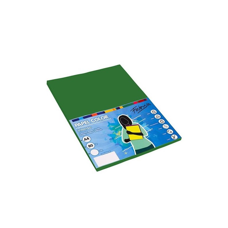 Papel multifunción Fabrisa - A4 - 80 g - Color verde oscuro - Pack 500 hojas Papel multifunción Fabrisa - A4 - 80 g - Color verde oscuro - Pack 500 hojas