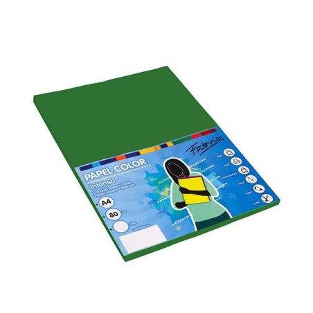Papel multifunción Fabrisa - A4 - 80 g - Color verde oscuro - Pack 500 hojas