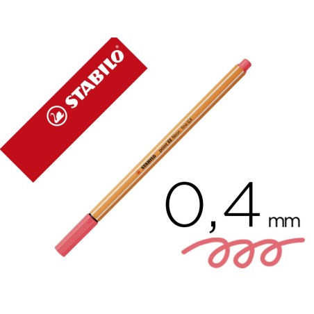 ROTULADOR STABILO PUNTA DE FIBRA POINT 88 ROJO NEON