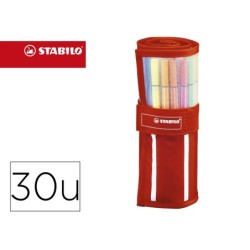 ROTULADOR STABILO PUNTA DE FIBRA PEN 68 ESTUCHE ROLLERSET DE 30 COLORES SURTIDOS