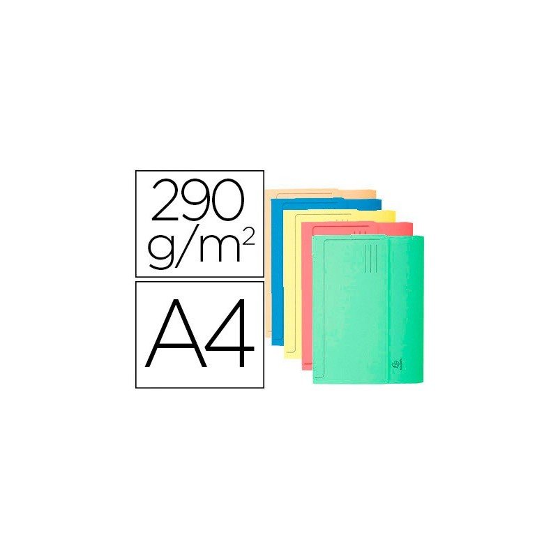 SUBCARPETA CARTULINA CON BOLSA EXACOMPTA DIN A4 COLORES SURTIDOS 290 GR (PACK INDIVISIBLE 10 UDS)