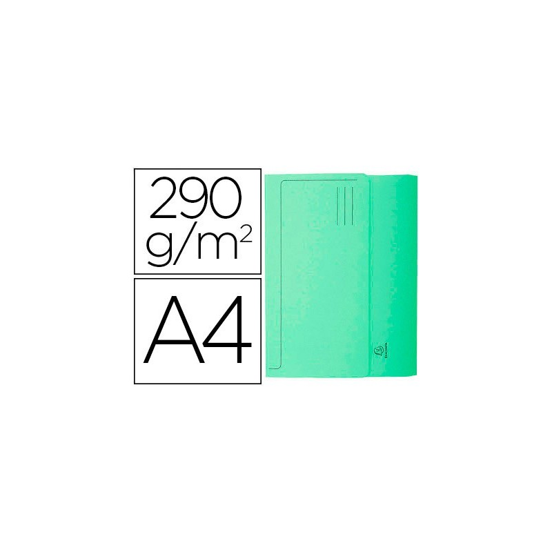 SUBCARPETA CARTULINA CON BOLSA EXACOMPTA DIN A4 VERDE 290 GR (PACK INDIVISIBLE 50 UDS)