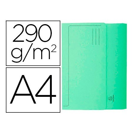 SUBCARPETA CARTULINA CON BOLSA EXACOMPTA DIN A4 VERDE 290 GR (PACK INDIVISIBLE 50 UDS)