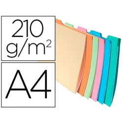SUBCARPETA CARTULINA EXACOMPTA DIN A4 APAISADA PESTAÑA LATERAL JUEGO 6 UNIDADES COLORES SURTIDOS 240 (PACK INDIVISIBLE 10 UDS)