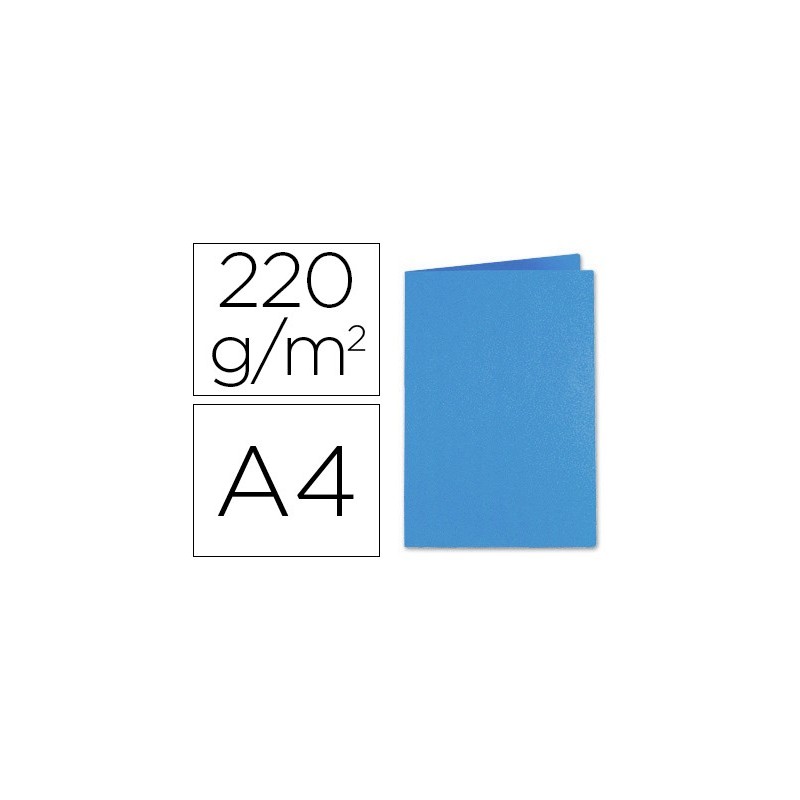 SUBCARPETA CARTULINA EXACOMPTA DIN A4 AZUL OSCURO 220 GR (PACK INDIVISIBLE 100 UDS)