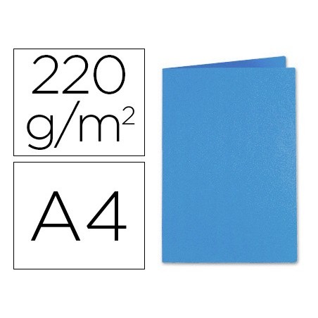 SUBCARPETA CARTULINA EXACOMPTA DIN A4 AZUL OSCURO 220 GR (PACK INDIVISIBLE 100 UDS)