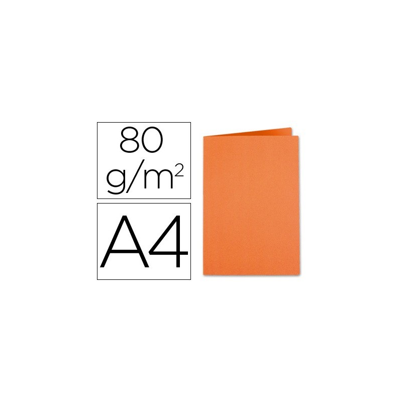 SUBCARPETA CARTULINA EXACOMPTA DIN A4 NARANJA 80 GR (PACK INDIVISIBLE 100 UDS)