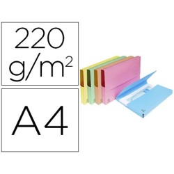 SUBCARPETA CARTULINA LUSTRADA CON BOLSA EXACOMPTA DIN A4 COLORES SURTIDOS 210 GR (PACK INDIVISIBLE 50 UDS)