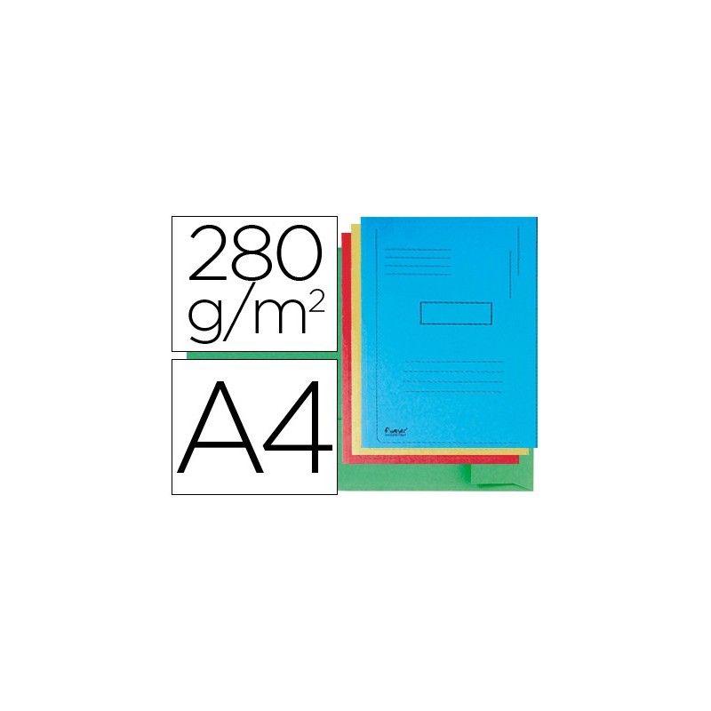 SUBCARPETA CARTULINA RECICLADA EXACOMPTA A4 COLORES SURTIDOS 280G/M2 CON 2 SOLAPAS INTERIOR (PACK INDIVISIBLE 50 UDS)