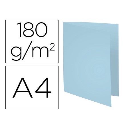 SUBCARPETA CARTULINA RECICLADA EXACOMPTA DIN A4 CELESTE 170 GR (PACK INDIVISIBLE 100 UDS)