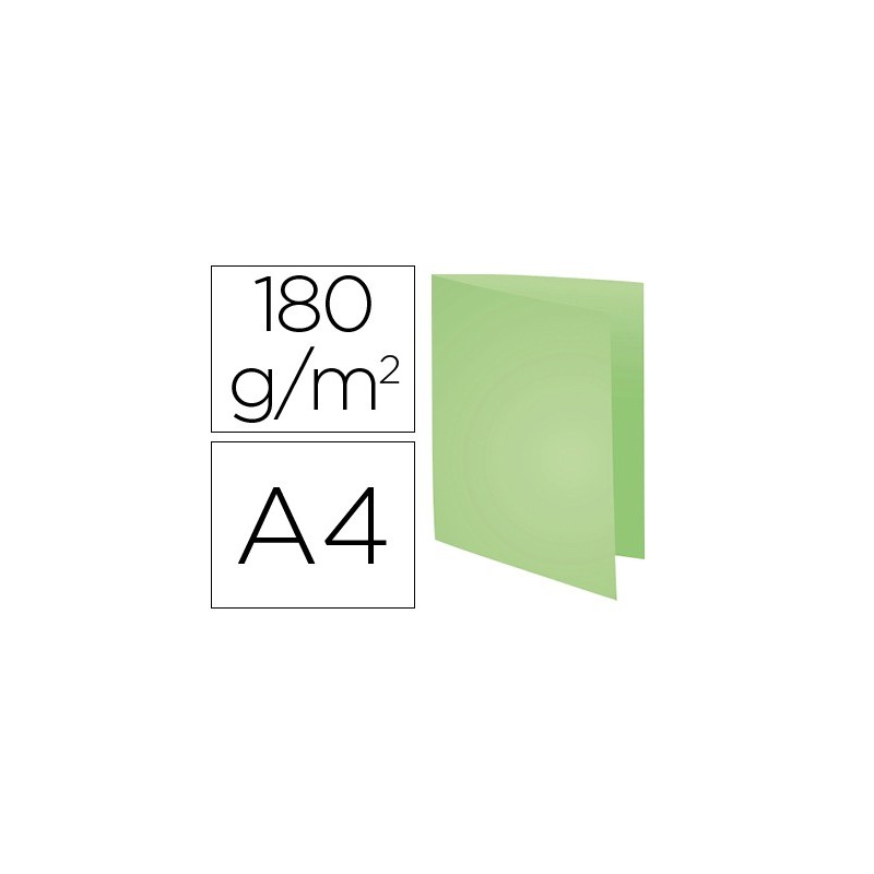 SUBCARPETA CARTULINA RECICLADA EXACOMPTA DIN A4 VERDE 170 GR (PACK INDIVISIBLE 100 UDS)