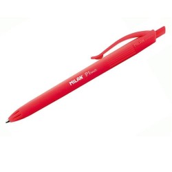 Bolígrafo retráctil Milan P1 Touch - Punta 1 mm - Color rojo
