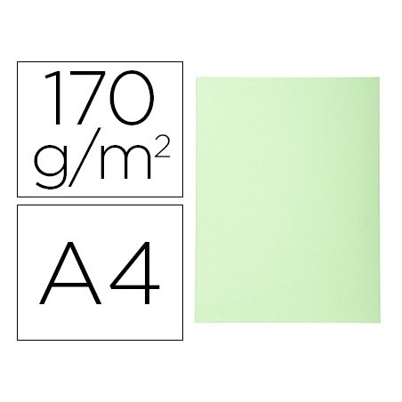 SUBCARPETA CARTULINA RECICLADA EXACOMPTA DIN A4 VERDE CLARO 170 GR (PACK INDIVISIBLE 100 UDS)