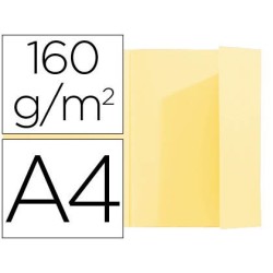 SUBCARPETA EXACOMPTA DIN A4 AMARILLO 160G/M2 CON SOLAPA INTERIOR (PACK INDIVISIBLE 100 UDS)