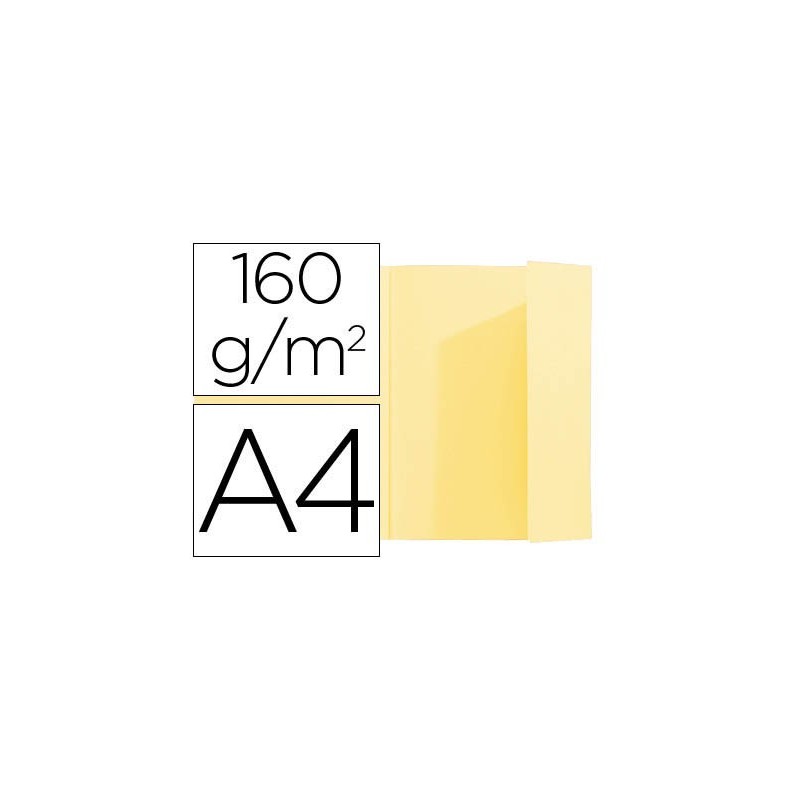 SUBCARPETA EXACOMPTA DIN A4 AMARILLO 160G/M2 CON SOLAPA INTERIOR (PACK INDIVISIBLE 100 UDS)