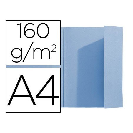 SUBCARPETA EXACOMPTA DIN A4 AZUL 160G/M2 CON SOLAPA INTERIOR (PACK INDIVISIBLE 100 UDS)