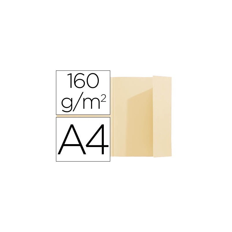 SUBCARPETA EXACOMPTA DIN A4 CREMA 160G/M2 CON SOLAPA INTERIOR (PACK INDIVISIBLE 100 UDS)