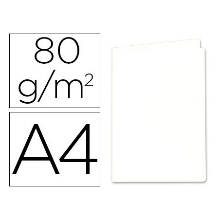 SUBCARPETA PAPEL EXACOMPTA DIN A4 BLANCA 80 GR (PACK INDIVISIBLE 100 UDS)