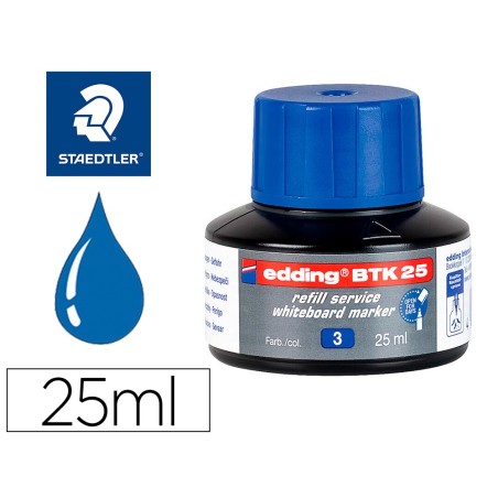 TINTA ROTULADOR EDDING PIZARRA BLANCA BTK-25 COLOR AZUL FRASCO DE 25 ML