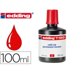 TINTA ROTULADOR EDDING T-100 ROJO FRASCO DE 100 ML
