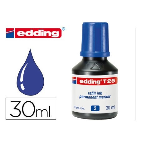 TINTA ROTULADOR EDDING T-25 AZUL FRASCO DE 30 ML