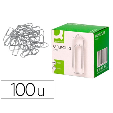 CLIPS NIQUELADOS Q-CONNECT N 4 50 MM CAJA DE 100
