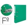 ARCHIVADOR DE PALANCA LIDERPAPEL FOLIO DOCUMENTA FORRADO PVC CON RADO LOMO 52 MM VERDE COMPRESOR METALICO
