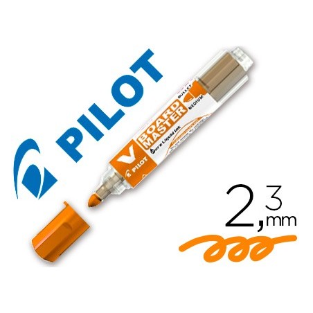 ROTULADOR PILOT V BOARD MASTER PARA PIZARRA BLANCA NARANJA TINTA LIQUIDA TRAZO 2,3MM