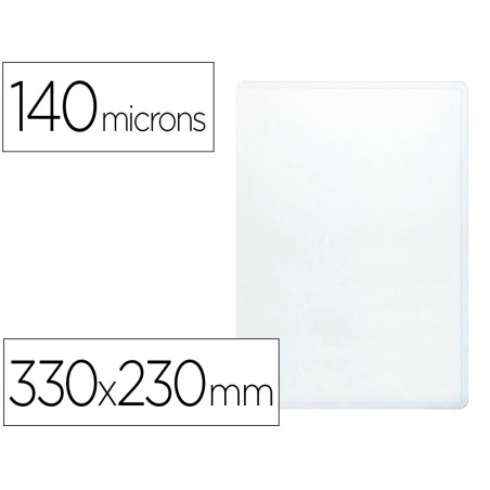 FUNDA PORTADOCUMENTO Q-CONNECT FOLIO 140 MICRAS PVC TRANSPARENTE 230X330MM