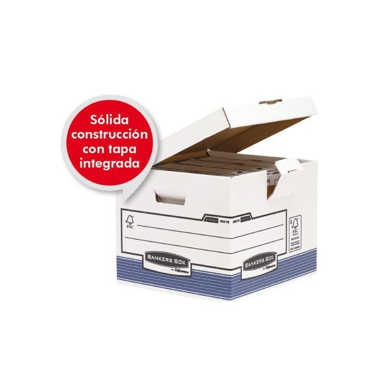 Contenedor de archivos Bankers Box System Series - 293 x 350 x 370 mm (PACK INDIVISIBLE DE 10 UNIDADES) Contenedor de archivos Bankers Box System Series - 293 x 350 x 370 mm (PACK INDIVISIBLE DE 10 UNIDADES)