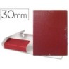 CARPETA PROYECTOS LIDERPAPEL FOLIO LOMO 30MM CARTON GOFRADO ROJA