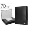 CARPETA PROYECTOS LIDERPAPEL FOLIO LOMO 70MM CARTON FORRADONEGRA