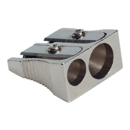 SACAPUNTAS Q-CONNECT METALICO 2 USOS CUÑA (PACK INDIVISIBLE 20 UDS)