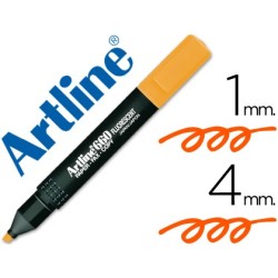 ROTULADOR ARTLINE FLUORESCENTE EK-660 NARANJA -PUNTA BISELADA