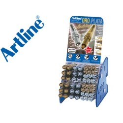 ROTULADOR ARTLINE MARCADOR PERMANENTE TINTA METALICA GAMA ORO Y PLATA EK-900-999 EXPOSITOR DE 48 UNIDADES