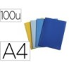 CARPETA EXACOMPTA ESCAPARATE 100 FUNDAS DIN A4 RECICLADA POLIPROPILENO COLORES SURTIDOS (PACK INDIVISIBLE 5 UDS)