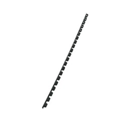 Canutillo de plástico Fellowes - 21 perforaciones - 25 hojas - Color negro - Caja 100 ud