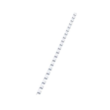 Canutillo de plástico Fellowes - 21 perforaciones - 50 hojas - Color blanco - Caja 100 ud