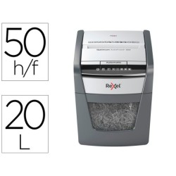 DESTRUCTORA DE DOCUMENTOS REXEL OPTIMUM AUTOFEED+ 50X EU CAPACIDAD DE CORTE 50 HOJAS DESTRUYE GRAPAS Y CLIPS