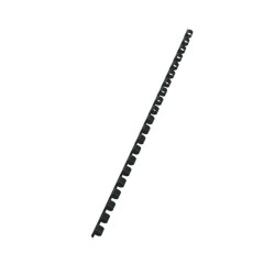 Canutillo de plástico Fellowes - 21 perforaciones - 50 hojas - Color negro - Caja 100 ud