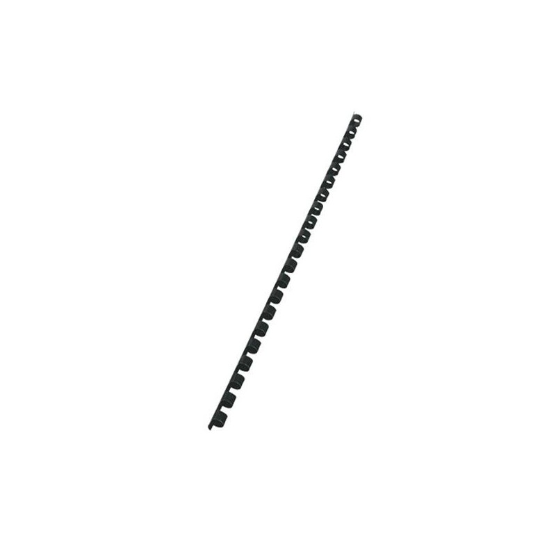 Canutillo de plástico Fellowes - 21 perforaciones - 50 hojas - Color negro - Caja 100 ud Canutillo de plástico Fellowes - 21 perforaciones - 50 hojas - Color negro - Caja 100 ud