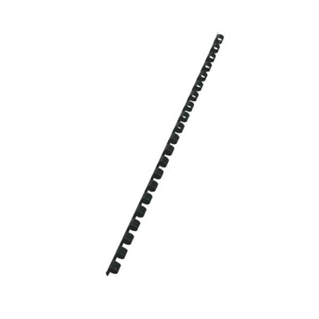 Canutillo de plástico Fellowes - 21 perforaciones - 50 hojas - Color negro - Caja 100 ud