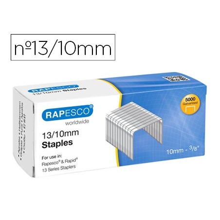 GRAPAS RAPESCO GALVANIZADA 13/10 CAJA DE 5000 UNIDADES