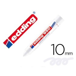 ROTULADOR EDDING PERMANENTE 950 PASTA OPACA BLANCO PUNTA REDONDA 10 MM PARA SUPERFICIES OXIDADAS O RUGOSAS