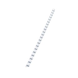 Canutillo de plástico Fellowes - 21 perforaciones - 75 hojas - Color blanco - Caja 100 ud