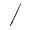 Canutillo de plástico Fellowes - 21 perforaciones - 75 hojas - Color negro - Caja 100 ud