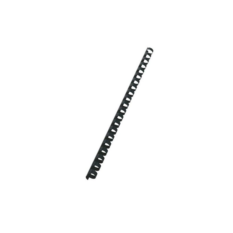 Canutillo de plástico Fellowes - 21 perforaciones - 90 hojas - Color negro - Caja 100 ud Canutillo de plástico Fellowes - 21 perforaciones - 90 hojas - Color negro - Caja 100 ud